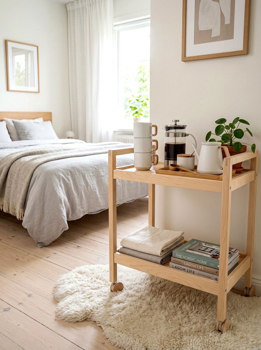 Scandinavian Bedroom Coffee Setup - 30 bedroom coffee corner ideas