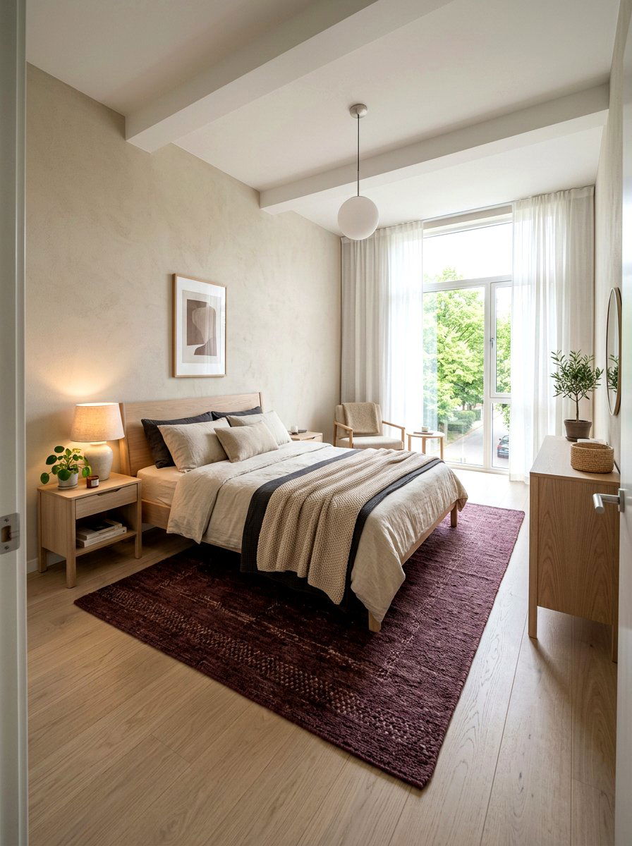 Scandinavian Beige Bedroom - 30 plum and beige bedroom ideas