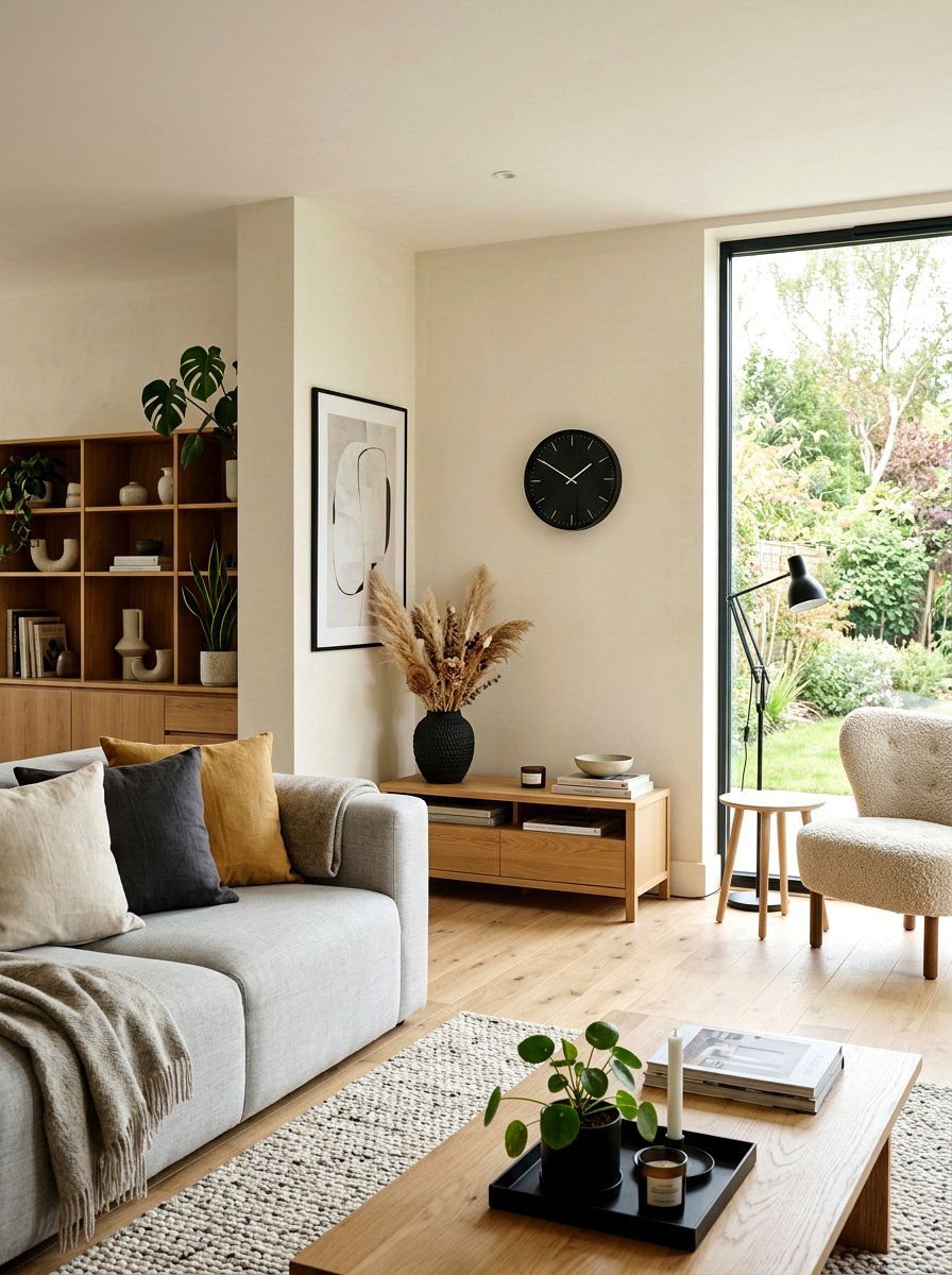 Scandinavian Black and Cream Interior - 30 black and cream living room ideas