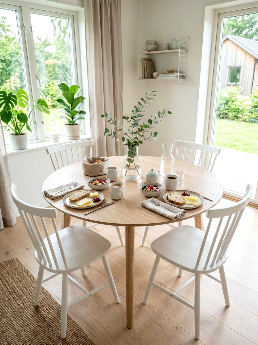 Scandinavian Breakfast Table - 30 round breakfast table ideas