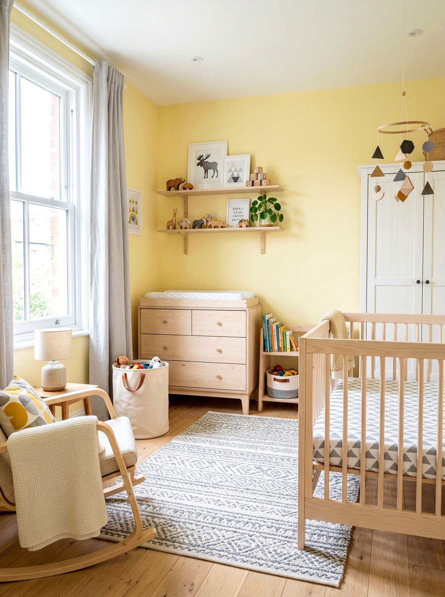 Scandinavian Butter Yellow Nursery - 30 butter yellow nursery ideas