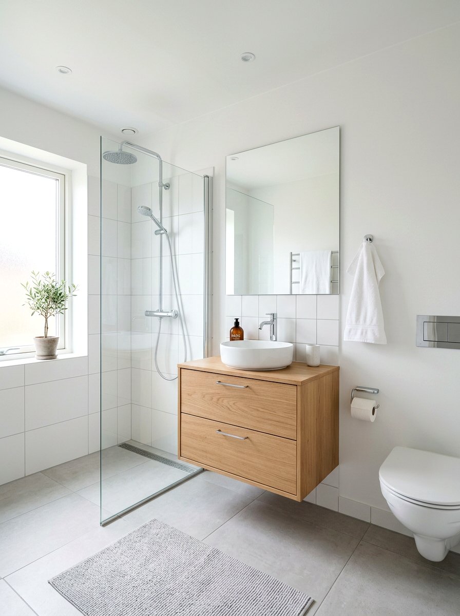 Scandinavian Chrome Bathroom - 30 chrome bathroom ideas
