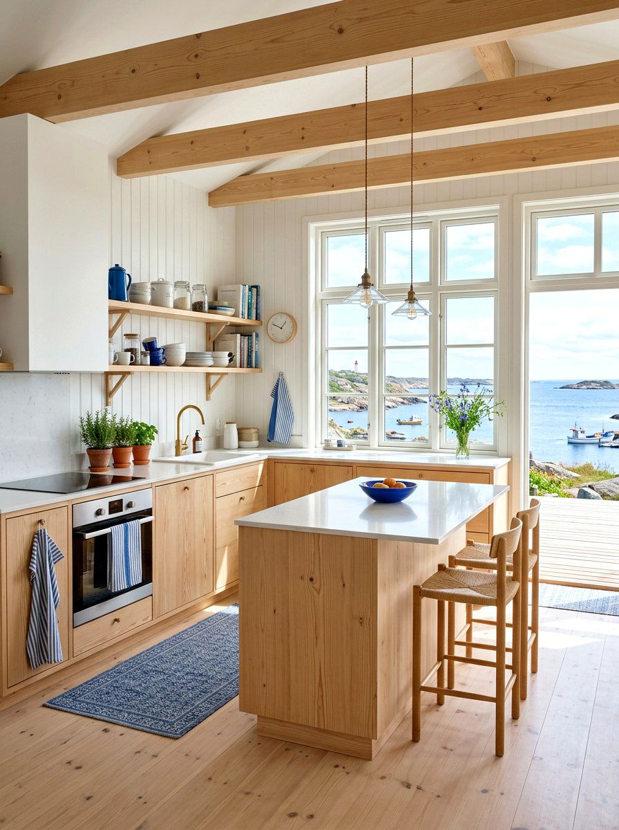 Scandinavian Coastal Kitchen - 30 coastal kitchen ideas