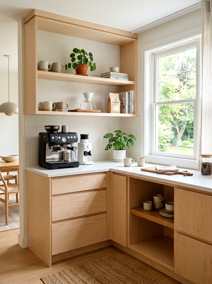 Scandinavian Coffee Nook - 30 coffee nook pantry ideas