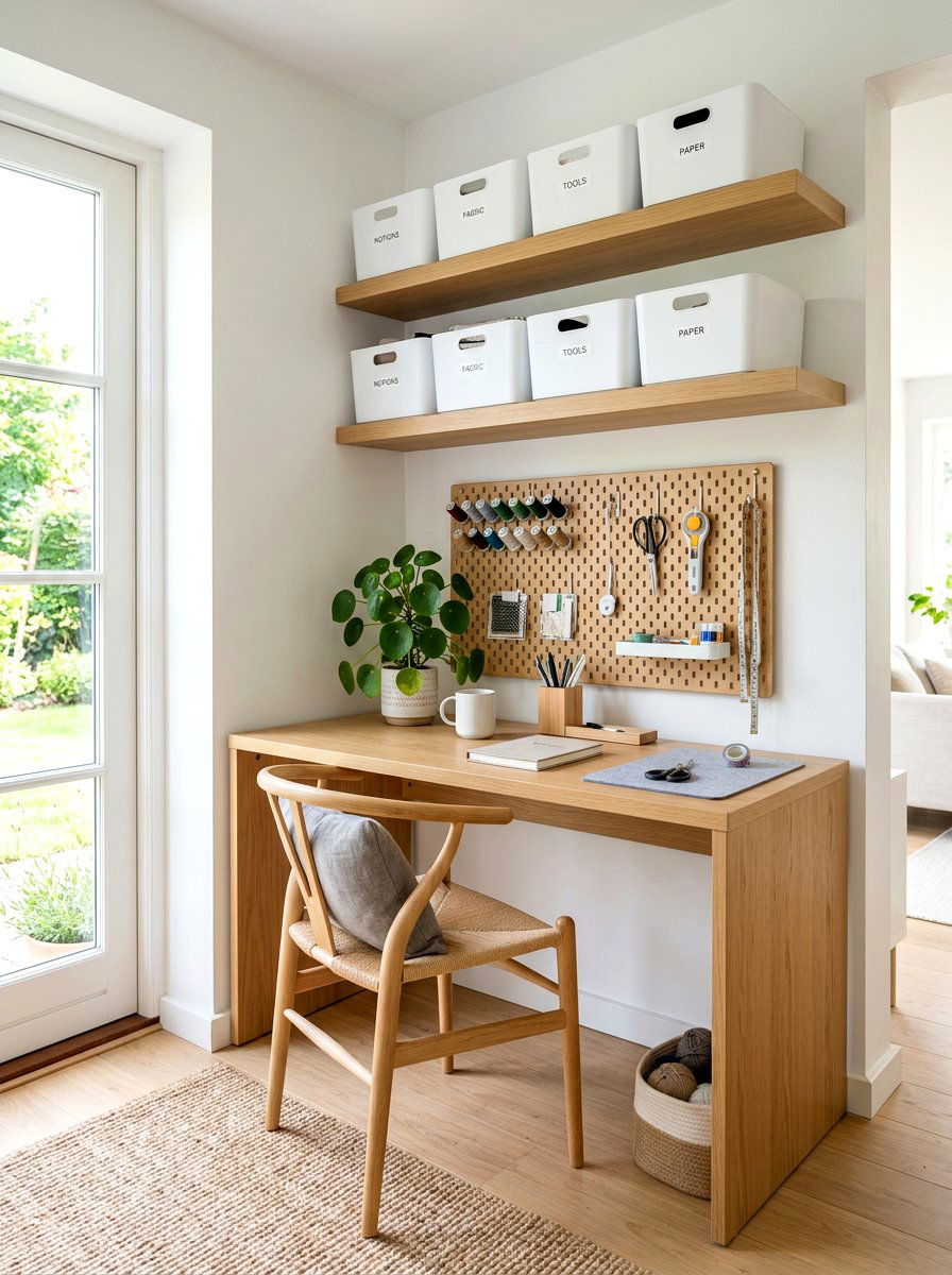 Scandinavian Craft Nook - 30 crafting nook ideas