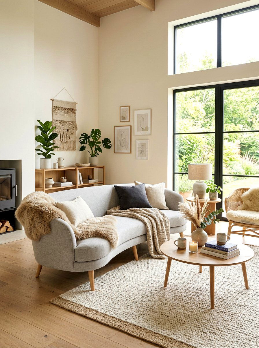 Scandinavian Curved Sofa - 30 curved sofa living room ideas