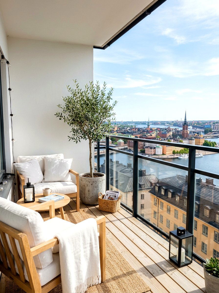Scandinavian Design Balcony - 30 apartment patio ideas