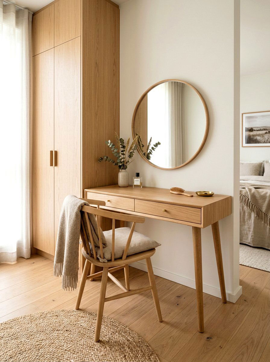 Scandinavian Design Closet Vanity - 30 walk in closet vanity ideas