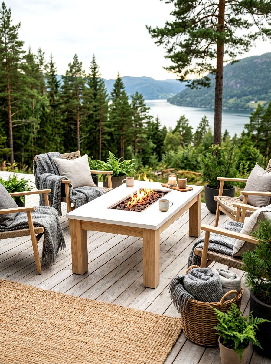 Scandinavian Design Fire Pit Table - 30 fire pit table ideas