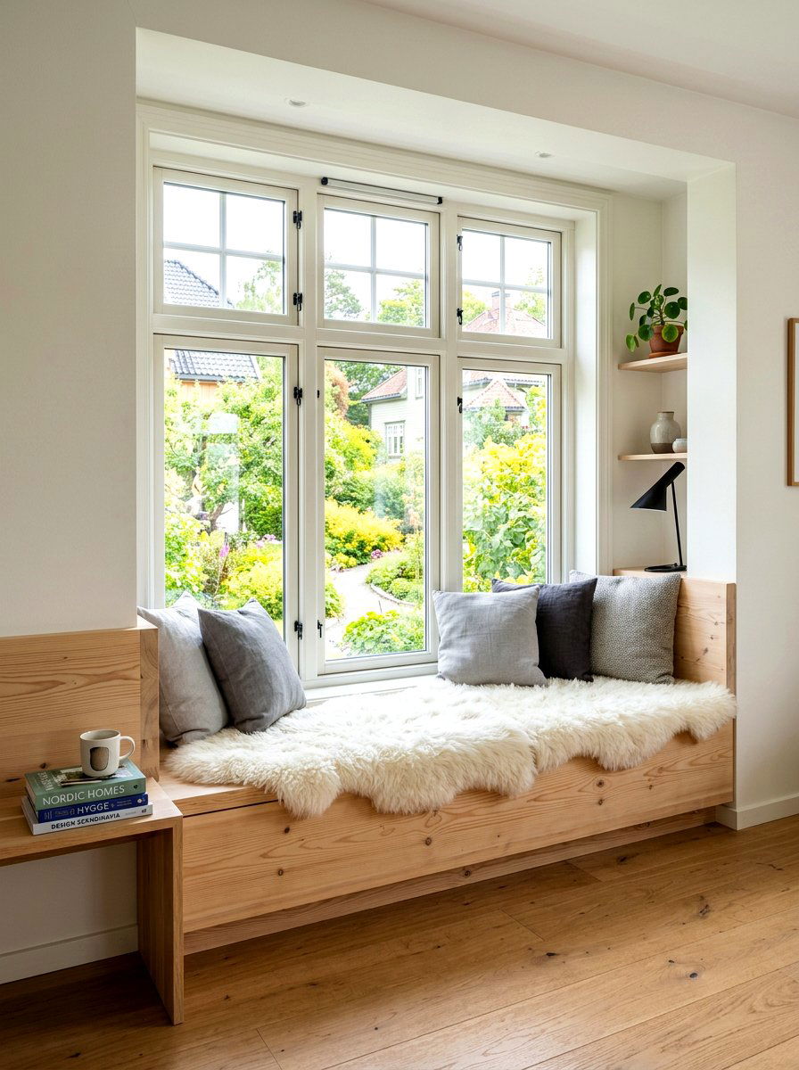 Scandinavian Design Window Seat - 30 window seat ideas