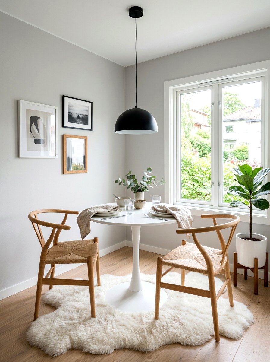 Scandinavian Dining Nook - 30 college apartment ideas