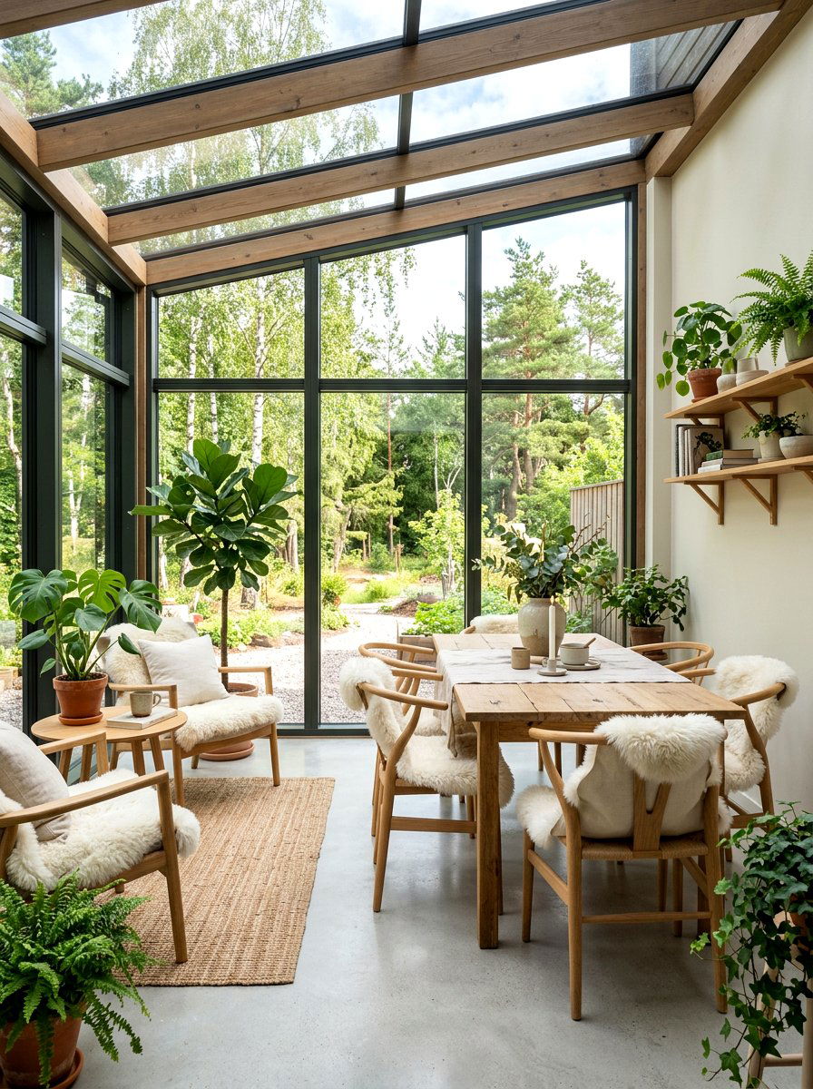 Scandinavian Enclosed Patio - 30 enclosed patio garden ideas