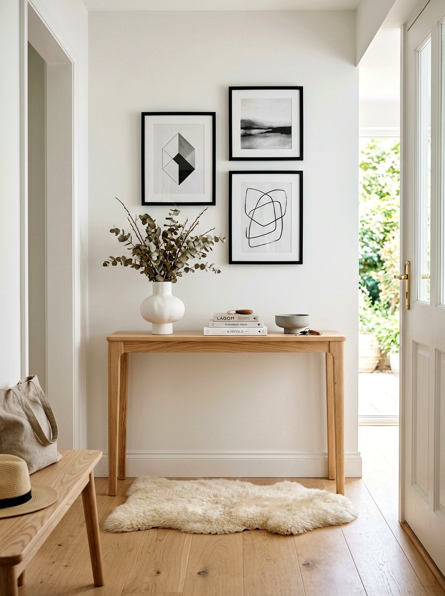 Scandinavian Entry Table - 30 everyday entry table decor ideas