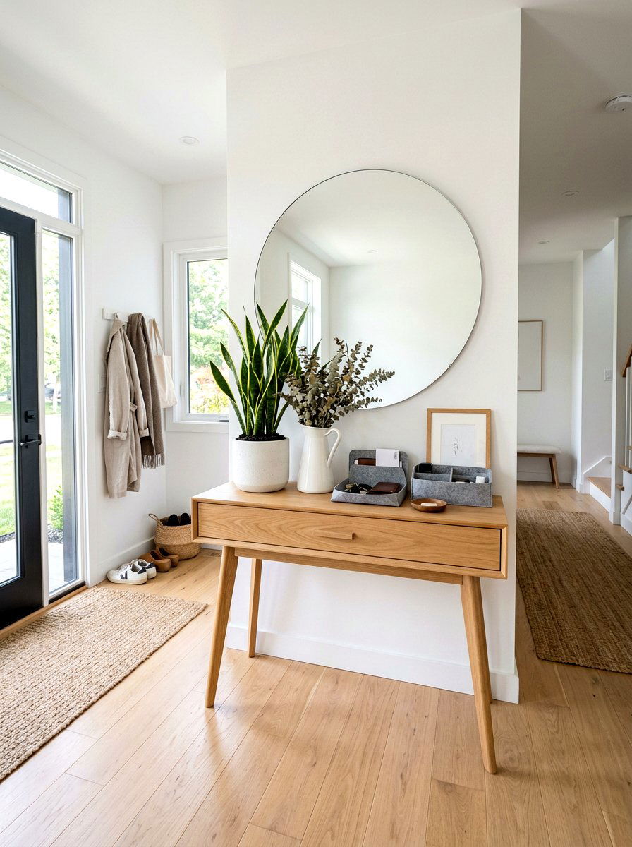Scandinavian Entryway Layout - 30 layered entry table ideas