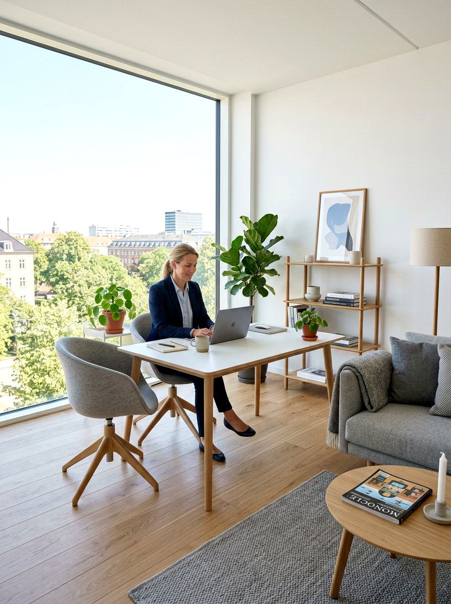 Scandinavian Executive Workspace - 30 executive home office ideas