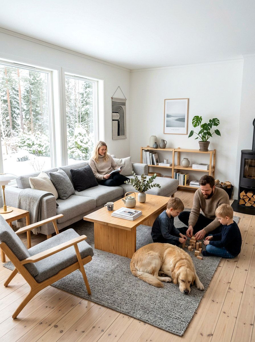 Scandinavian Family Room - 30 family room decor ideas