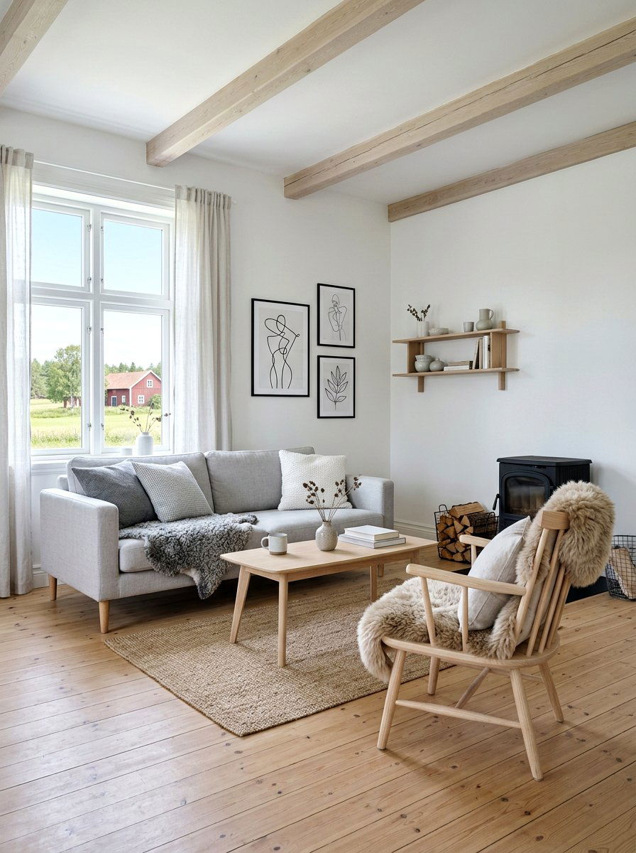 Scandinavian Farmhouse Living Room