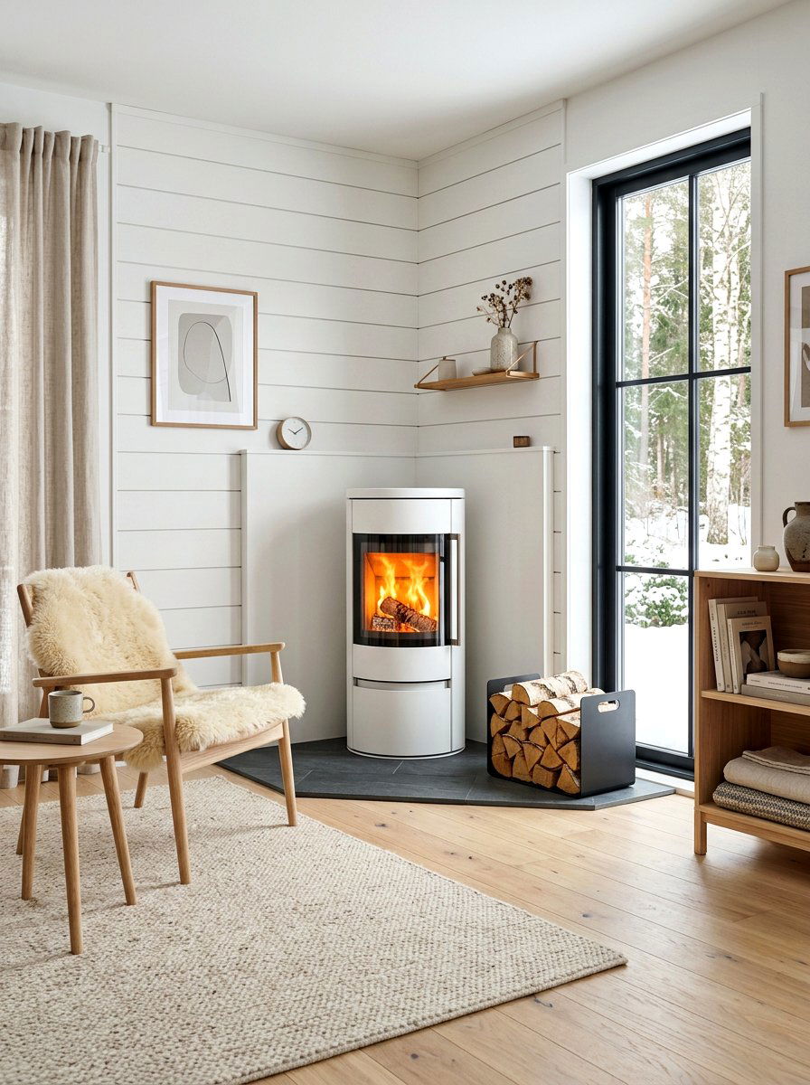 Scandinavian Fireplace Wall - 30 fireplace wall living room ideas