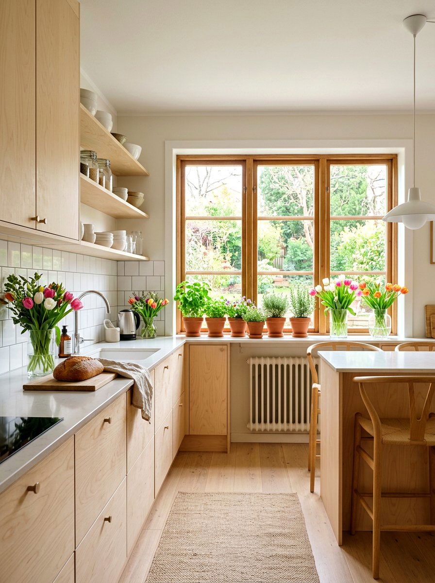 Scandinavian Flower Kitchen - 30 flower market kitchen ideas
