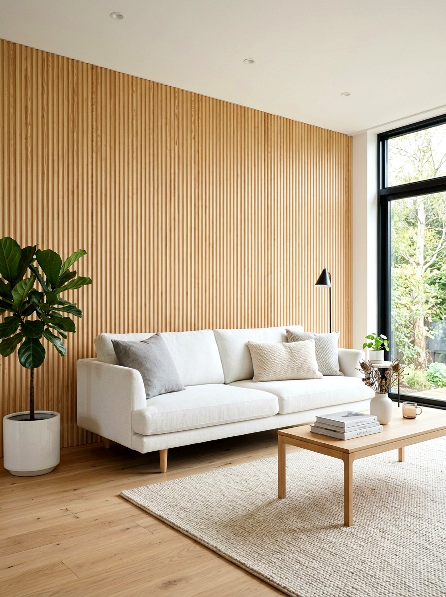30 Fluted Wood Wall Ideas for Warm, Modern Statement Walls
