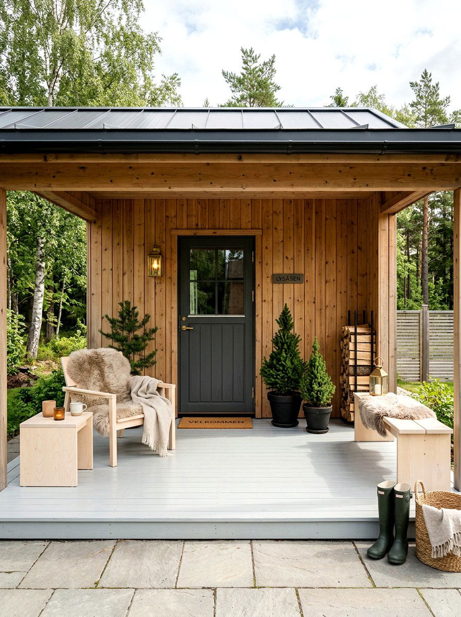 Scandinavian Front Porch Design - 30 charming front porch ideas aesthetic