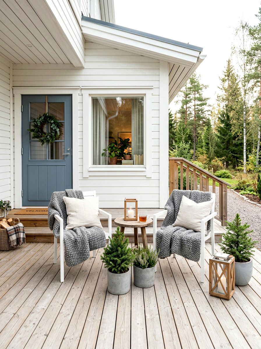 Scandinavian Front Porch - 30 cozy front porch ideas