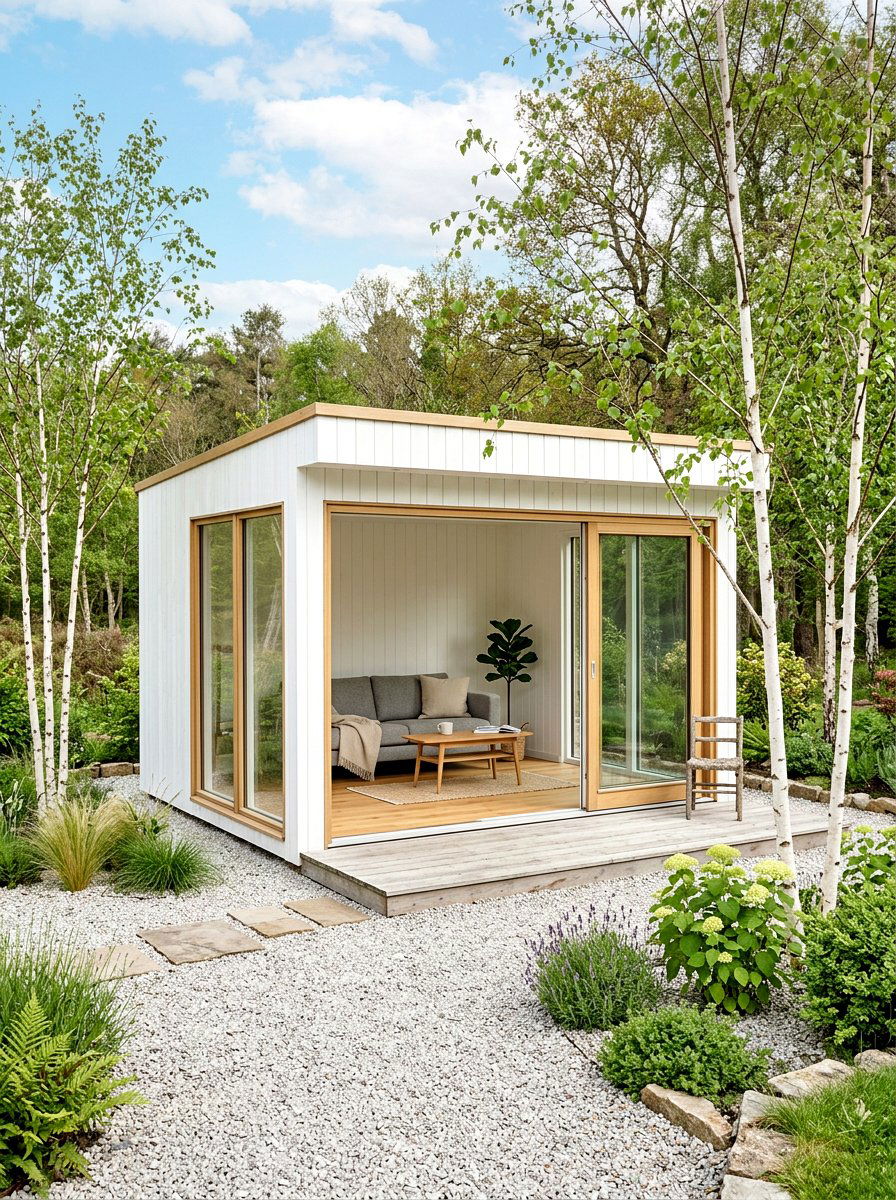 Scandinavian Garden Room - 30 garden studio backyard ideas