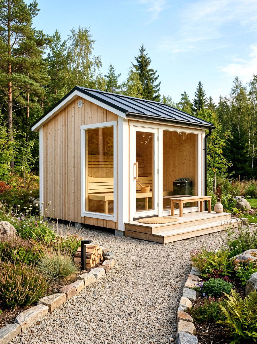 Scandinavian Garden Sauna - 30 sauna shed ideas