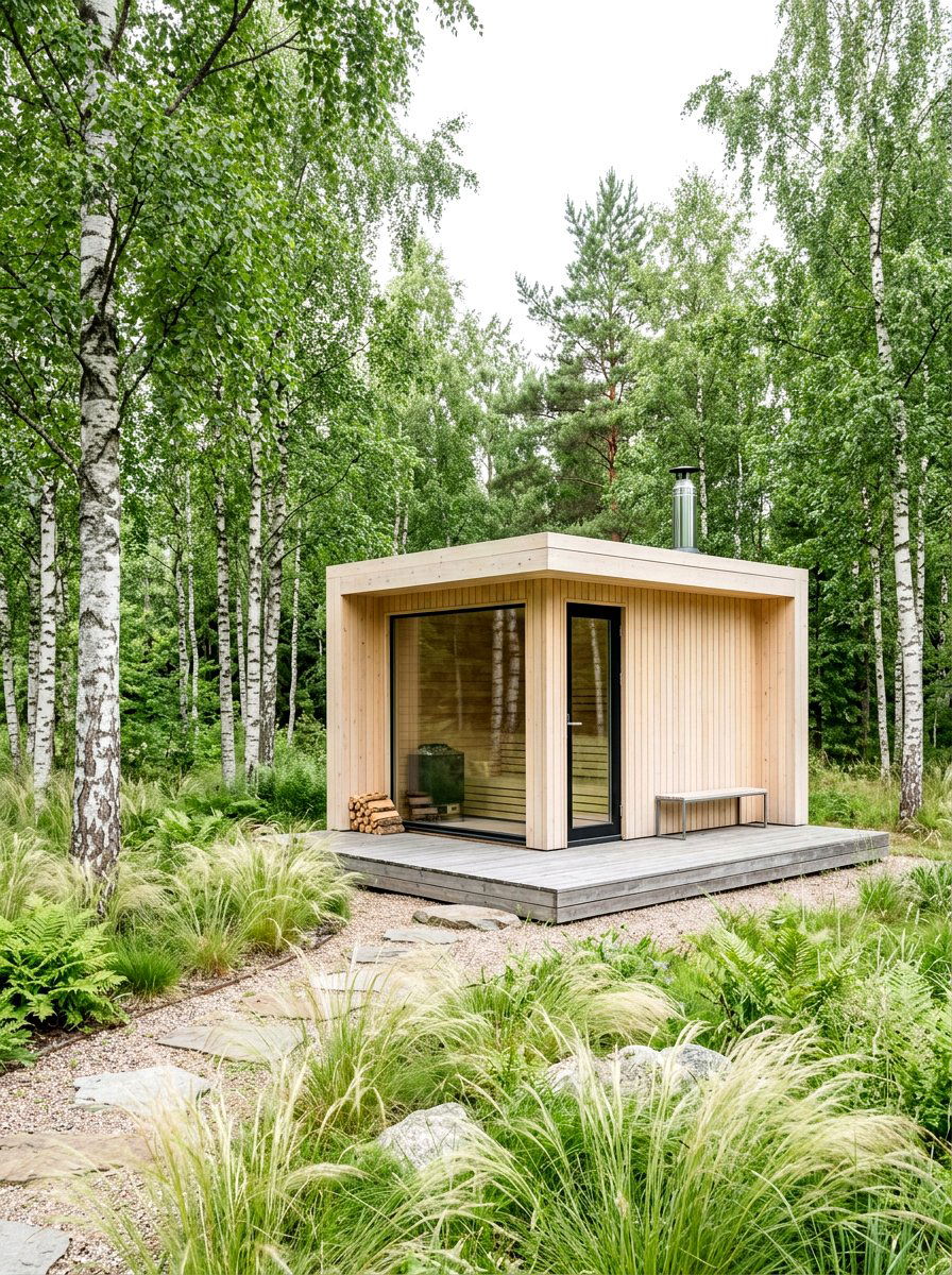 Scandinavian Garden Sauna - 30 backyard sauna ideas