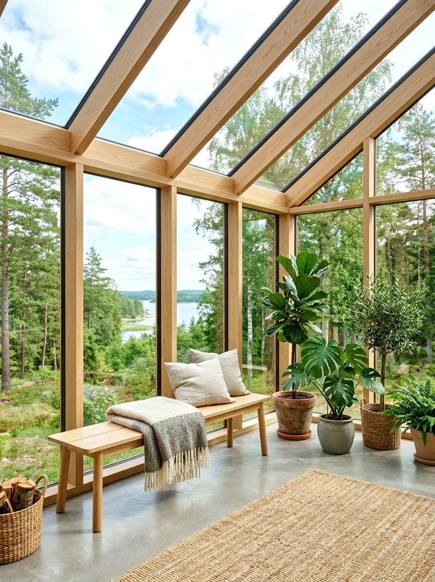 Scandinavian Glass Room - 30 attached greenhouse ideas
