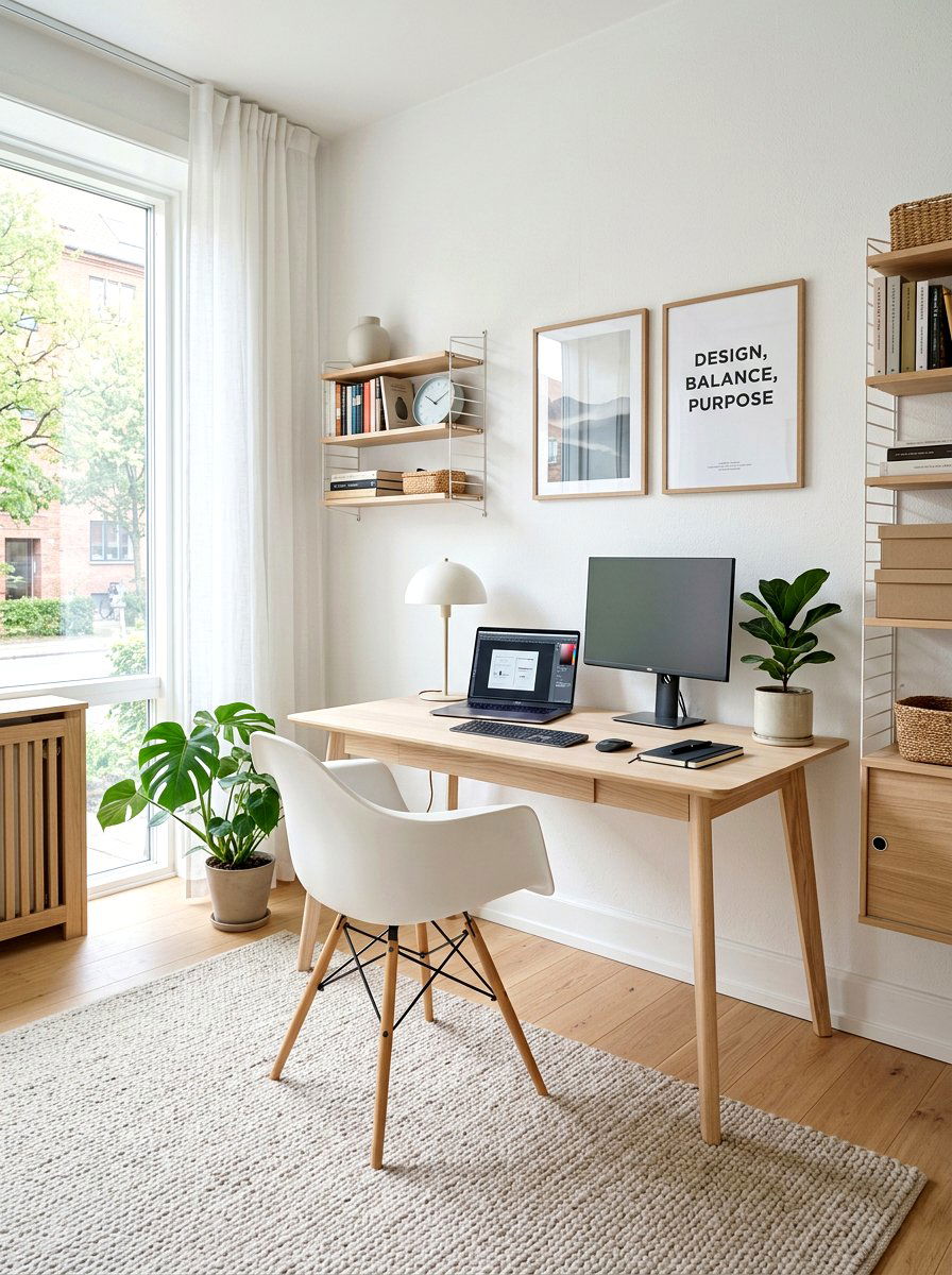 Scandinavian Home Office - 30 office nook ideas