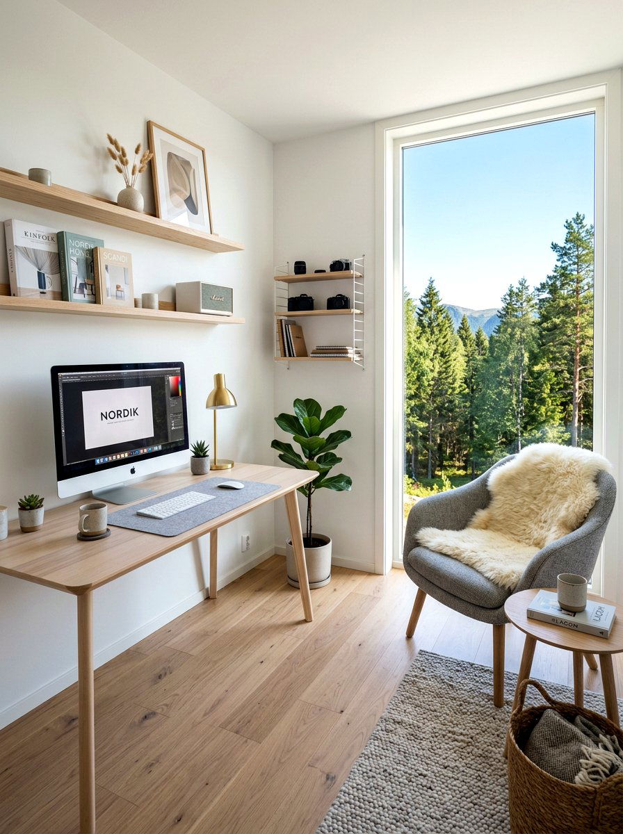 Scandinavian Home Studio - 30 masculine home studio ideas