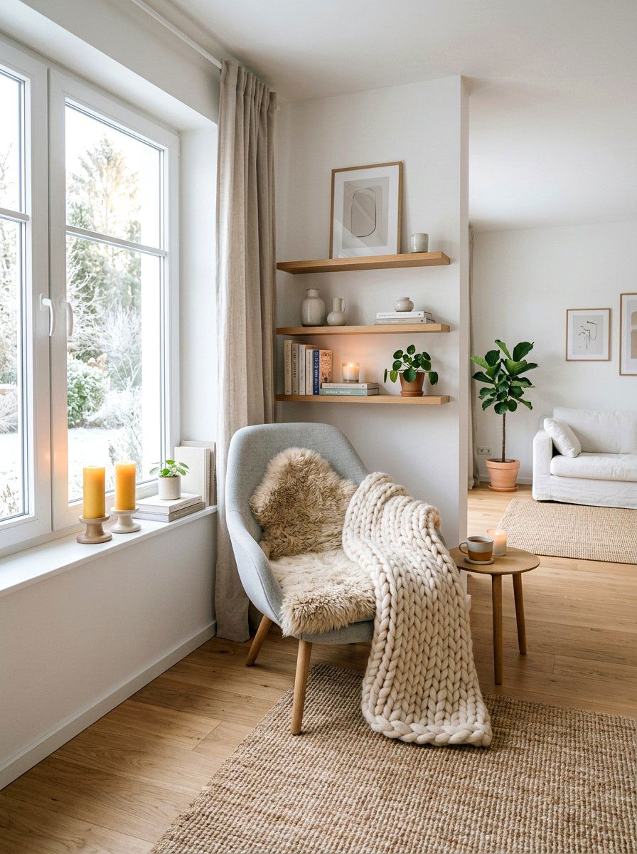 Scandinavian Hygge Corner - 30 reading den ideas