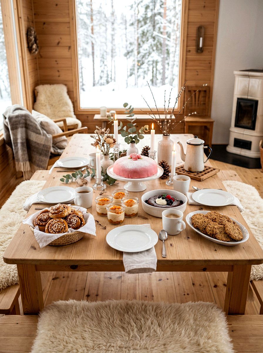 Scandinavian Hygge Dessert Table - 30 dessert station aesthetic ideas