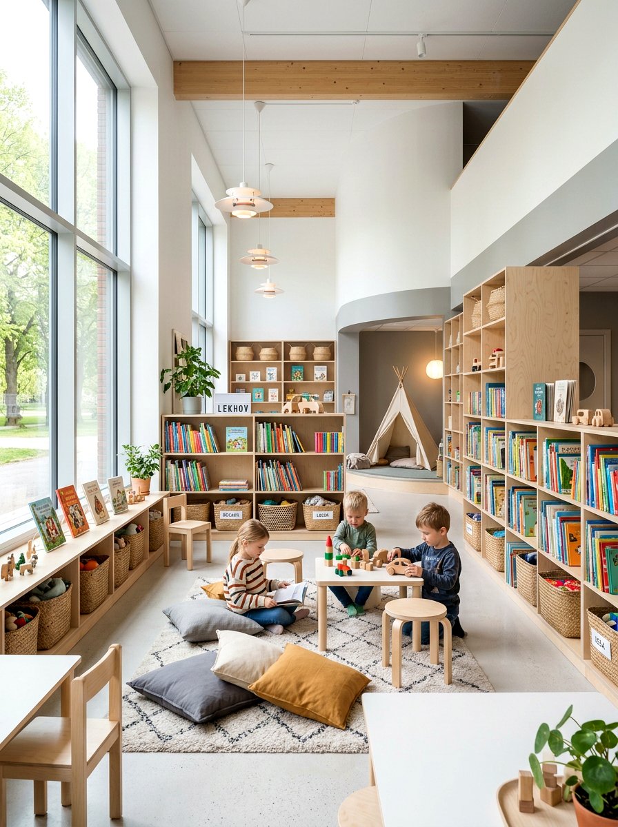 Scandinavian Kids Library - 30 library kids room ideas