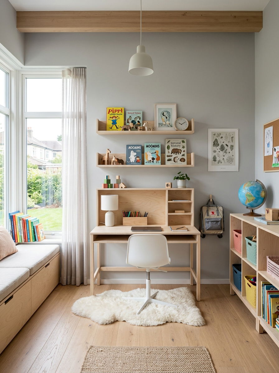 Scandinavian Kids Study Room - 30 homework studio kids ideas