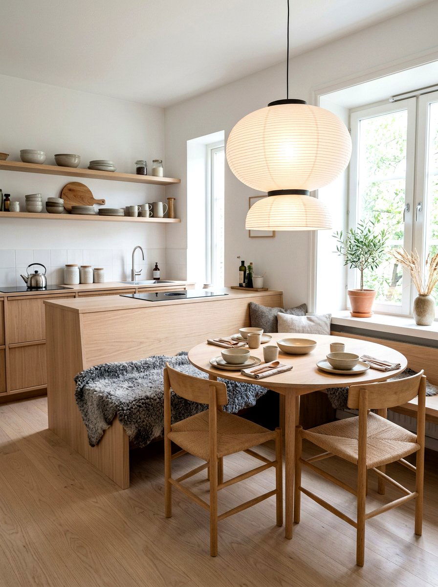 Scandinavian Kitchen Corner - 30 cozy breakfast corner ideas