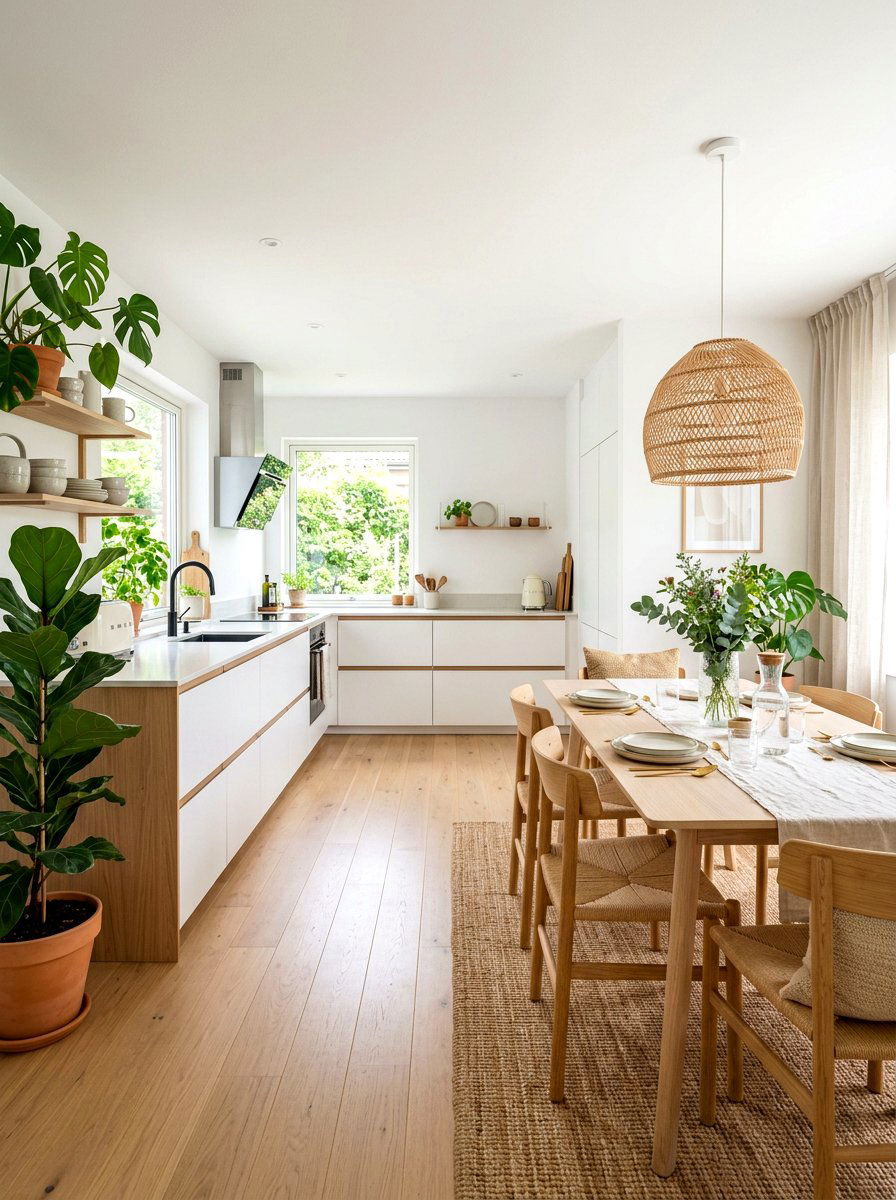 Scandinavian Kitchen Dining Room - 30 kitchen dining combo ideas
