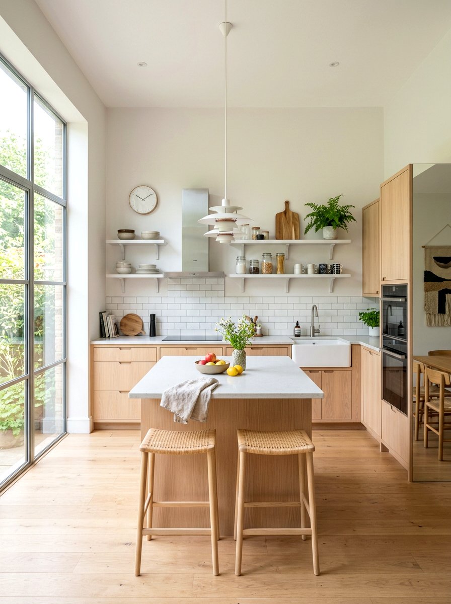 Scandinavian Kitchen - 30 no upper cabinet kitchen ideas