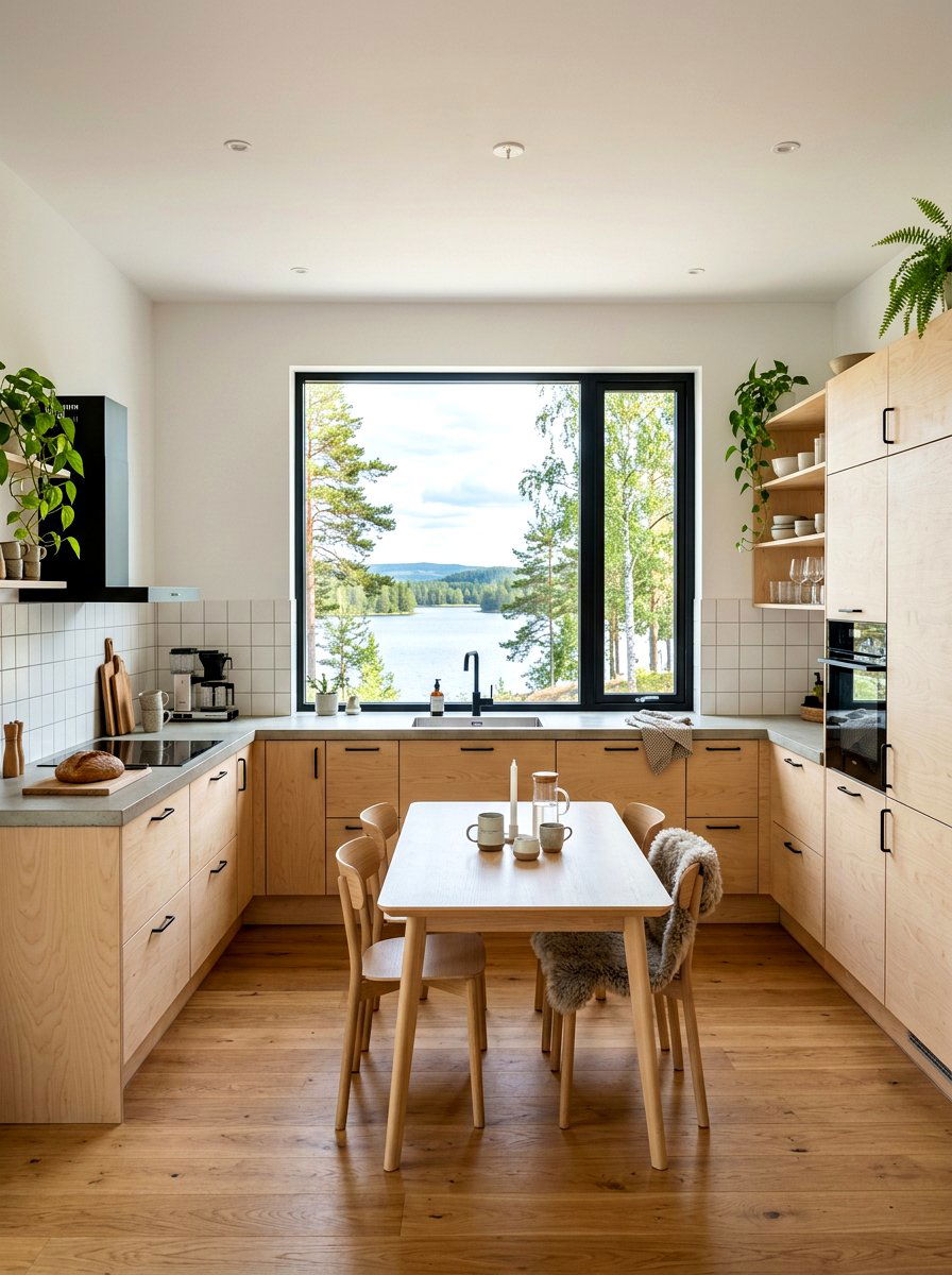 Scandinavian Lake Kitchen - 30 lake house kitchen ideas