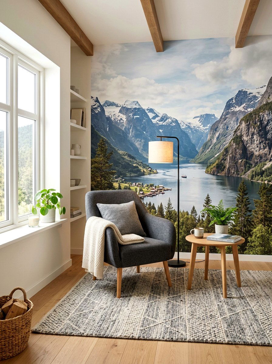 Scandinavian Landscape Wallpaper - 30 landscape mural wall ideas