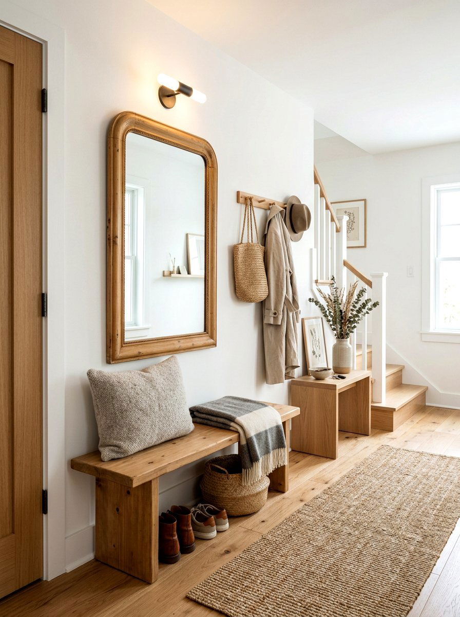 Scandinavian Light Mirror Foyer - 30 antique mirror foyer ideas