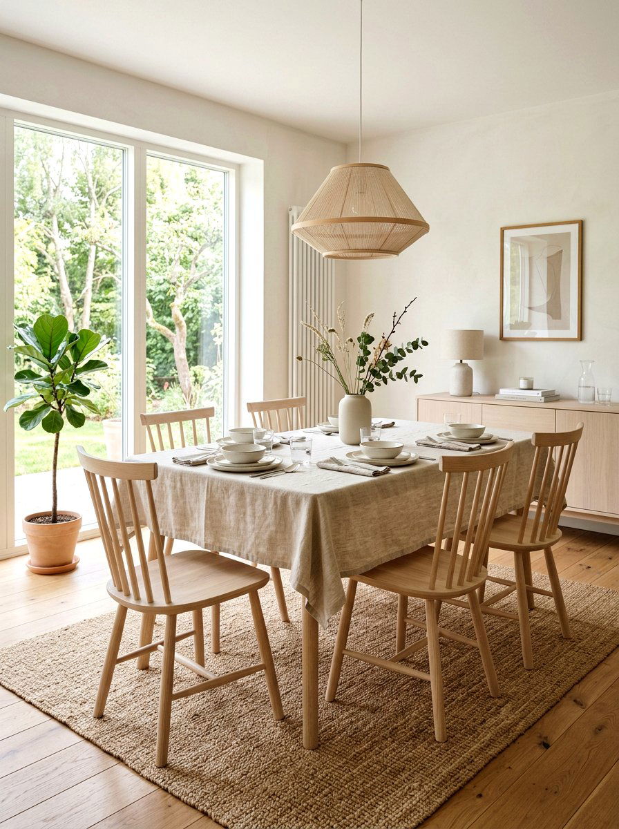 Scandinavian Light Wood Table - 30 small space dining table ideas