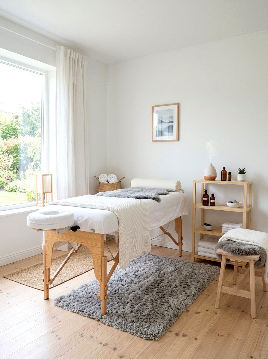 Scandinavian Massage Corner - 30 massage corner ideas