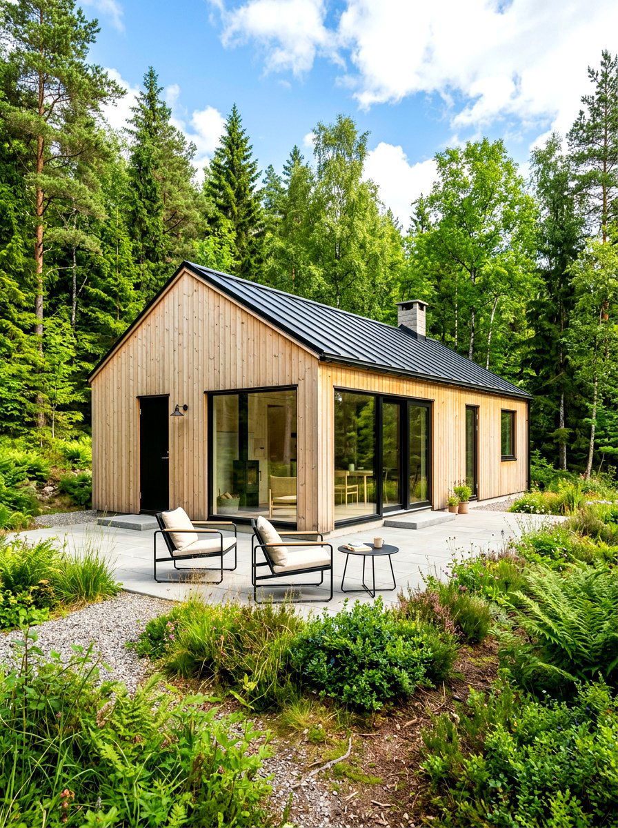 Scandinavian Minimalist Cottage - 30 tiny cottage exterior ideas