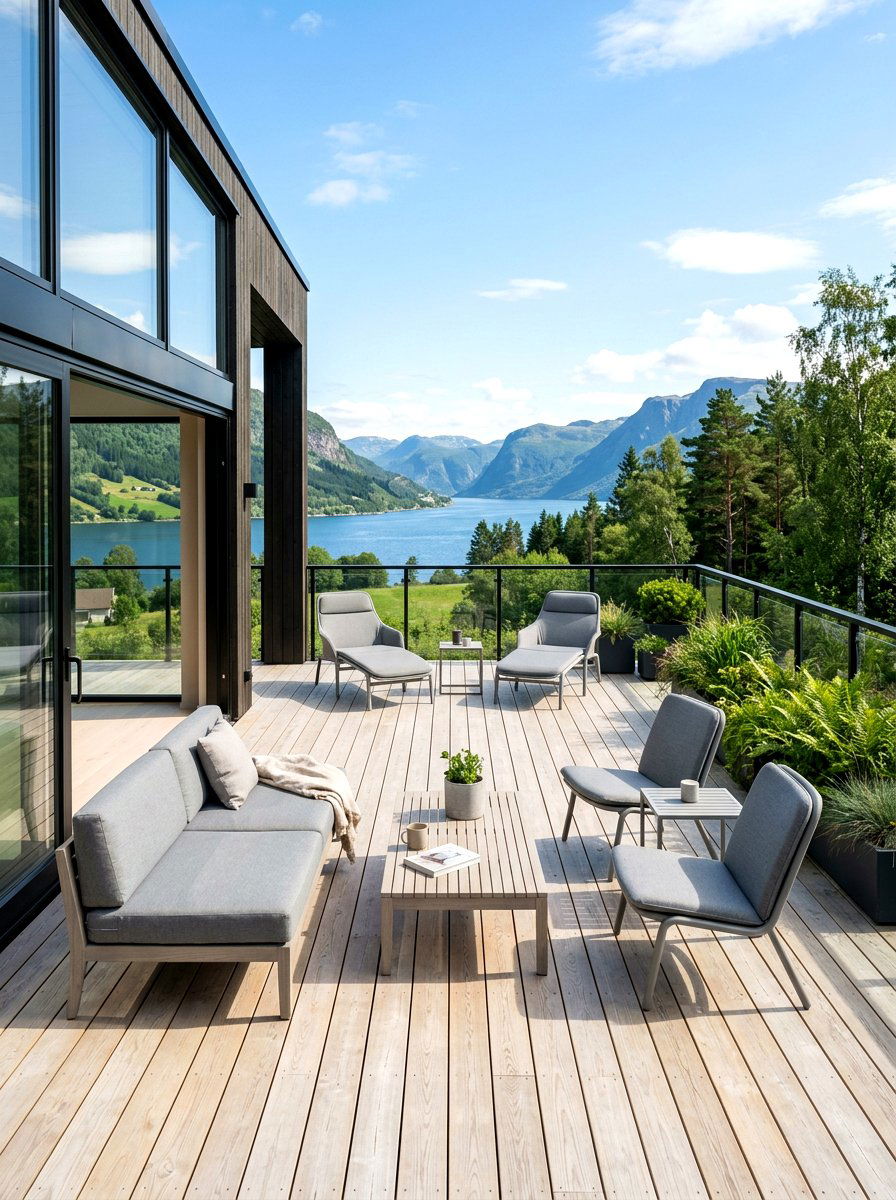Scandinavian Minimalist Deck - 30 covered deck dining ideas