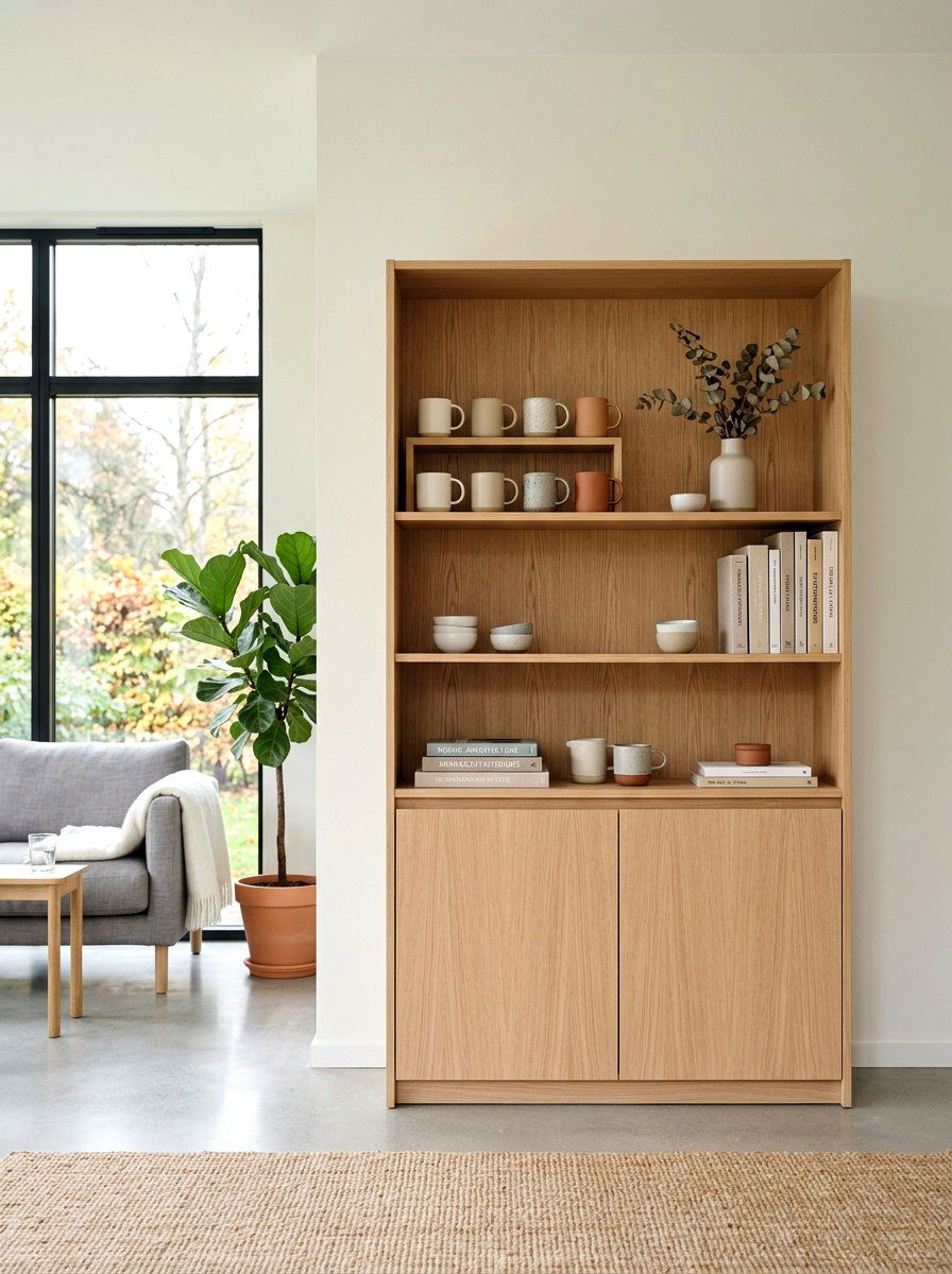 Scandinavian Minimalist Display Cabinet - 30 curio cabinet styling ideas