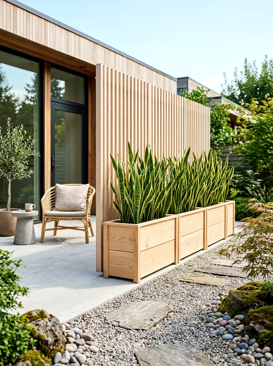 Scandinavian Minimalist Planter - 30 privacy wall planter ideas