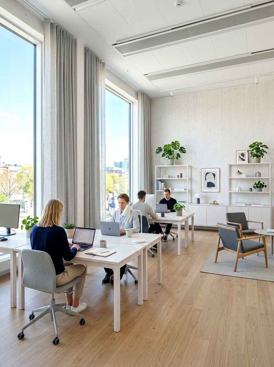 Scandinavian Modern Office Curtains - 30 office curtain ideas
