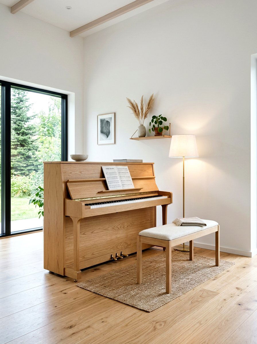 Scandinavian Music Space - 30 piano room ideas